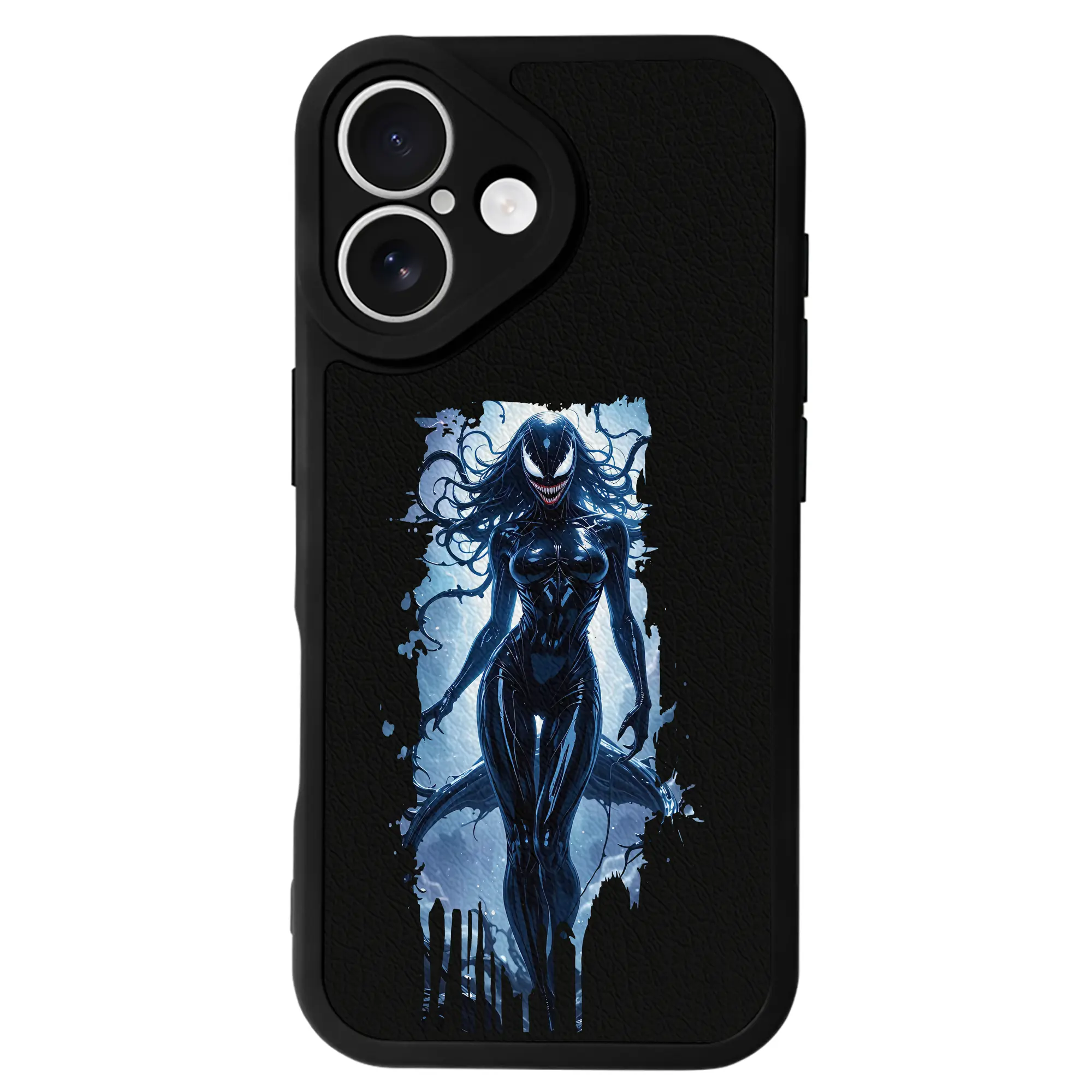 ヴェノム グッズ,ヴェノム - IPhone 16シリーズ対応 ・ シリコンスマホケース ・ レザー調 ・ 高精度フィット ・ 耐衝撃 ・ ワイヤレス充電対応 ・ 精密カット